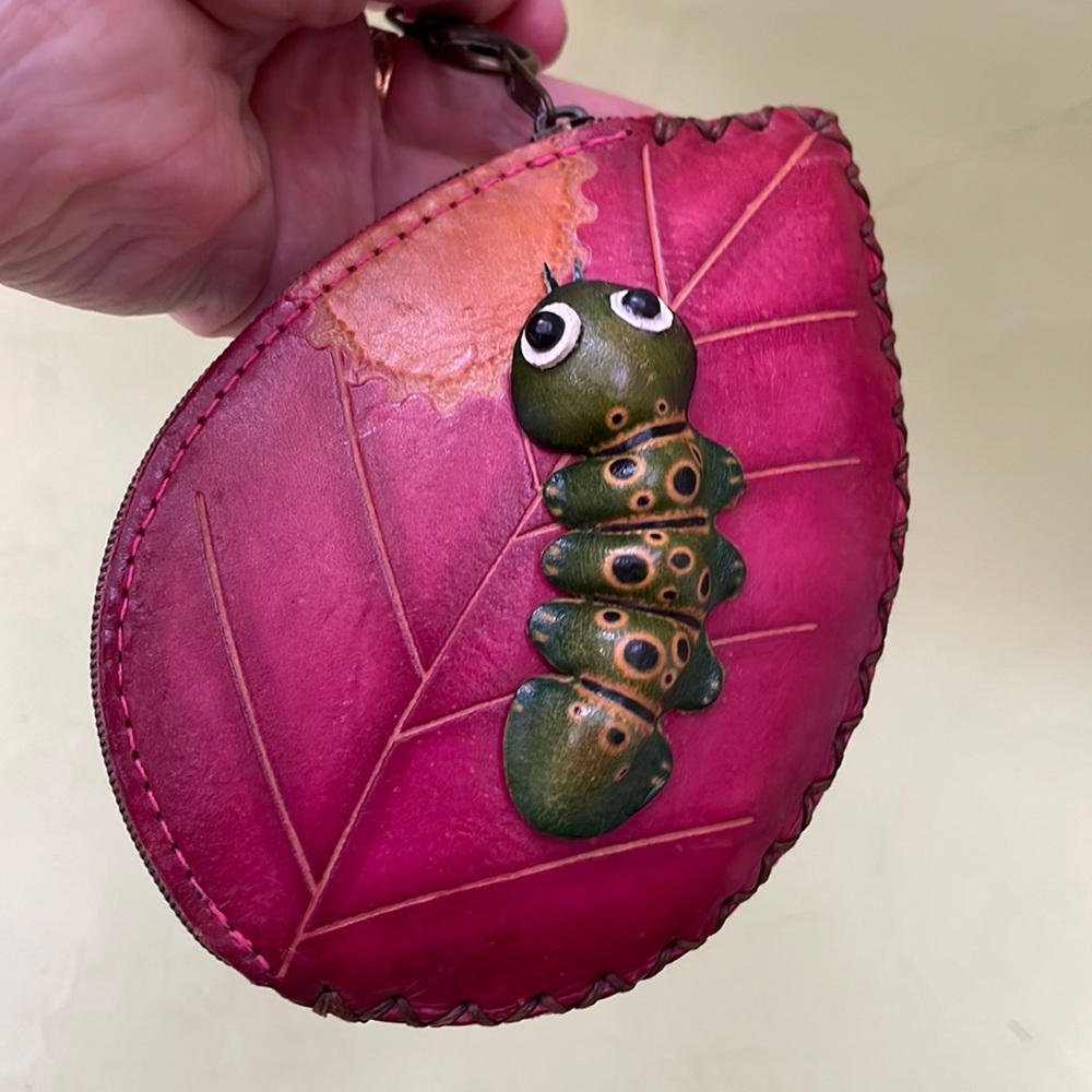 New multicolored tool made leather wristlet